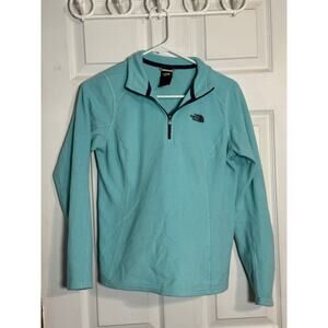 The North Face Women's Quarter Zip Aqua, Teal, Pullover, Small